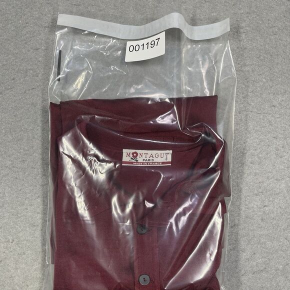 VTG Mondagut Paris Polo Shirt Mens XL Red Golf Embroidered Made in France - Picture 8 of 8